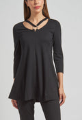 3/4 Sleeve Tunic with Ring Detail