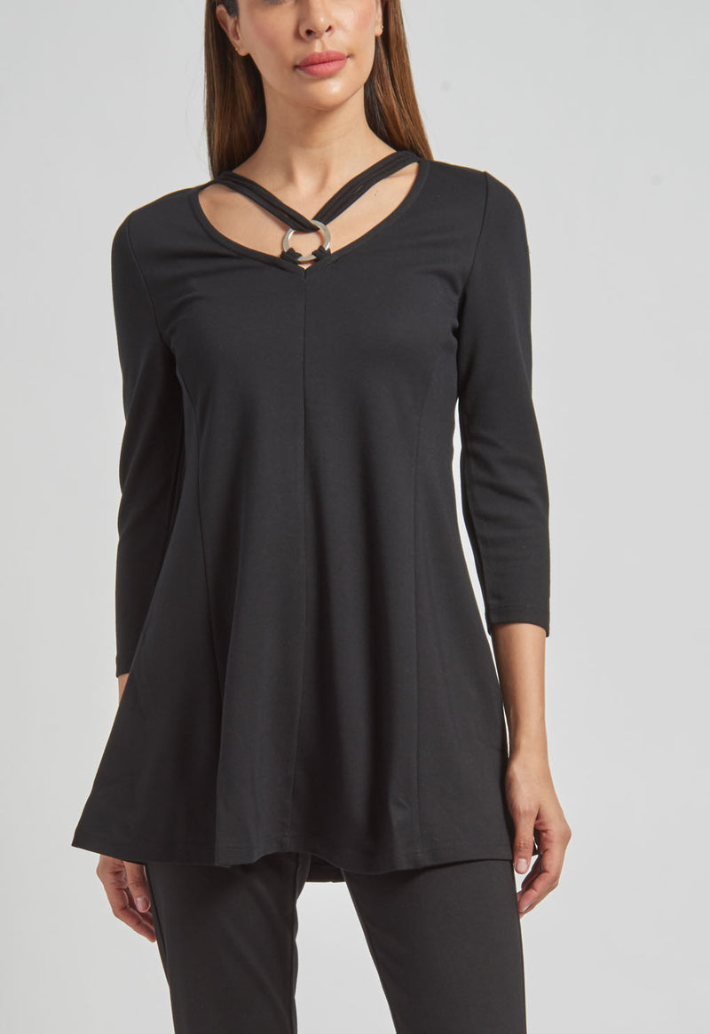 3/4 Sleeve Tunic with Ring Detail