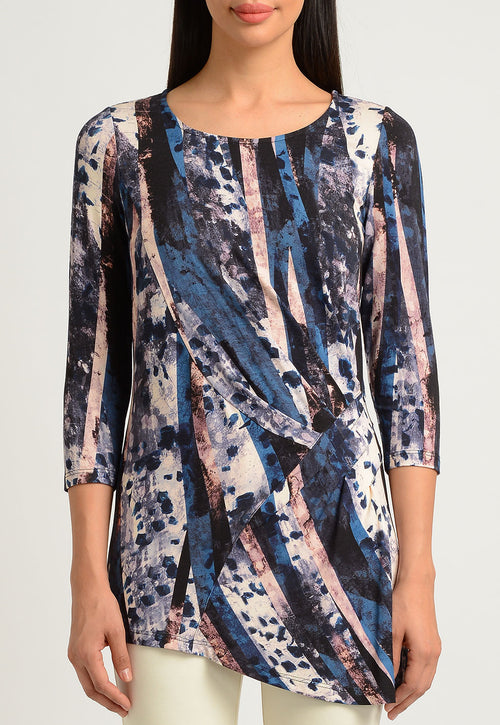 Crackle Wave Draped Top