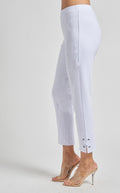Slim Ankle Pant with Laced Trim