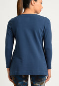 Long Sleeve Lace-Up V-Neck Sweatshirt